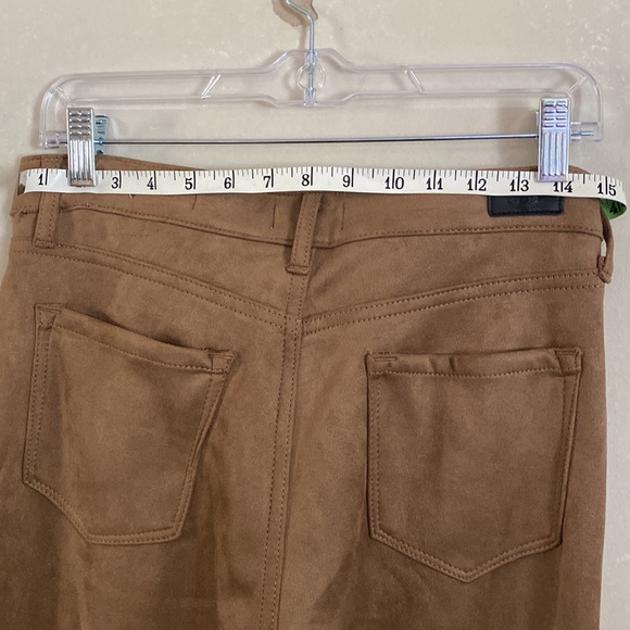 Tan Button Fly Soft Flared Jeans - Picture 5 of 6